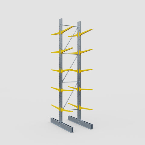 Cantilever Rack - Double Sided - Standard Duty - Powder Coated - Full Bay - Height 4500mm