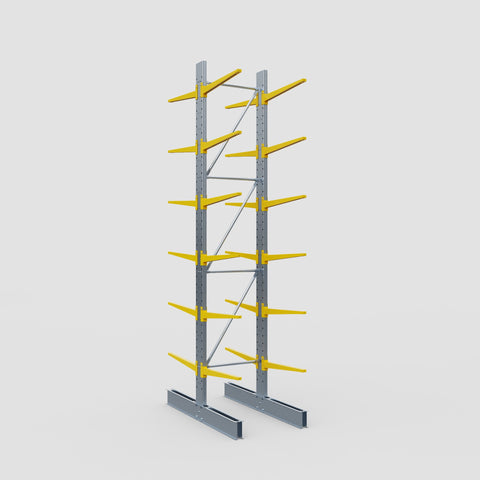 Cantilever Rack - Double Sided - Standard Duty - Powder Coated - Full Bay - Height 4500mm