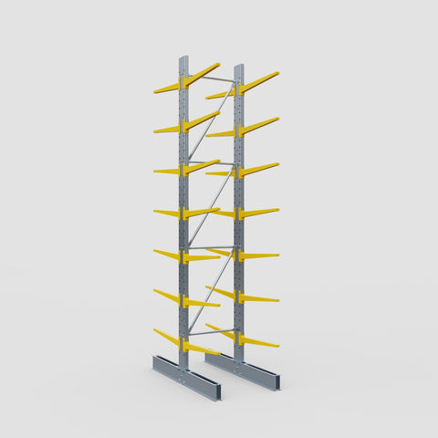 Cantilever Rack - Double Sided - Standard Duty - Powder Coated - Full Bay - Height 4500mm