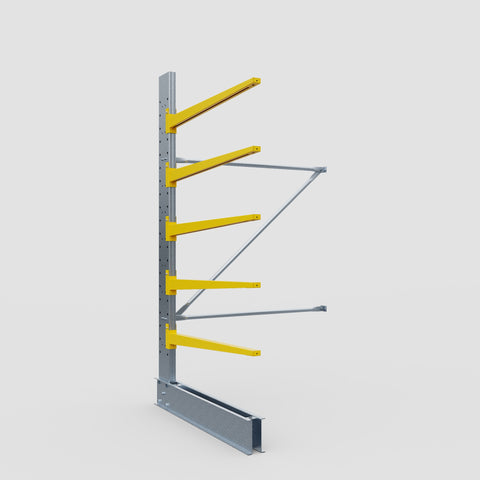 Cantilever Rack - Single Sided - Standard Duty - Powder Coated - Add-On Bay - Height 2500mm