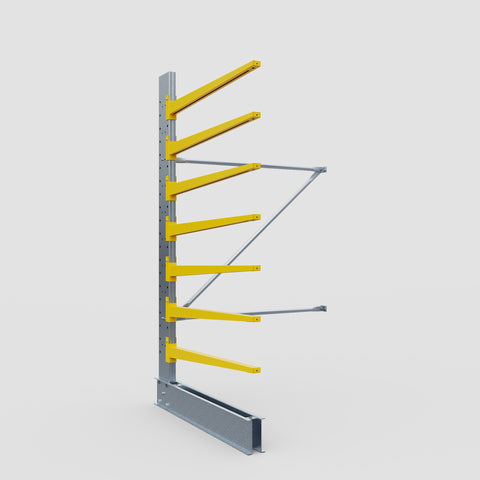 Cantilever Rack - Single Sided - Standard Duty - Powder Coated - Add-On Bay - Height 2500mm