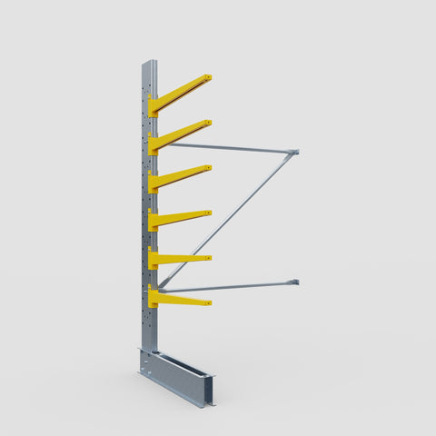 Cantilever Rack - Single Sided - Standard Duty - Powder Coated - Add-On Bay - Height 2500mm