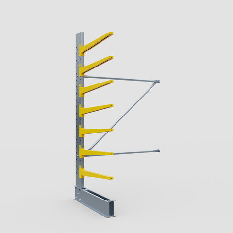 Cantilever Rack - Single Sided - Standard Duty - Powder Coated - Add-On Bay - Height 2500mm