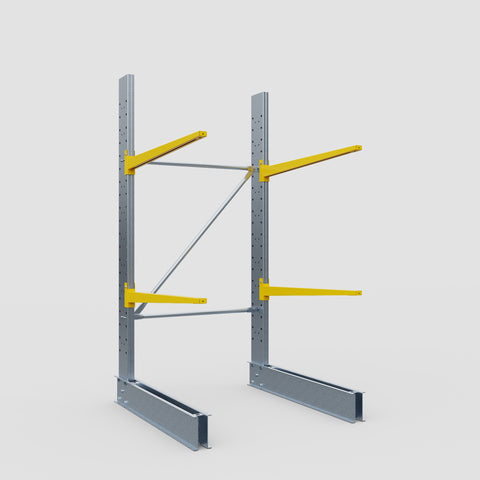 Cantilever Rack - Single Sided - Standard Duty - Powder Coated - Full Bay - Height 2500mm