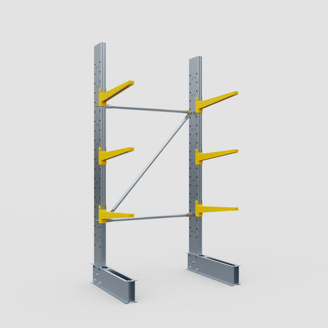 Cantilever Rack - Single Sided - Standard Duty - Powder Coated - Full Bay - Height 2500mm