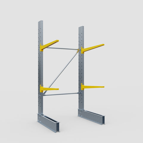 Cantilever Rack - Single Sided - Standard Duty - Powder Coated - Full Bay - Height 2500mm