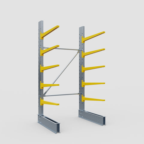 Cantilever Rack - Single Sided - Standard Duty - Powder Coated - Full Bay - Height 2500mm