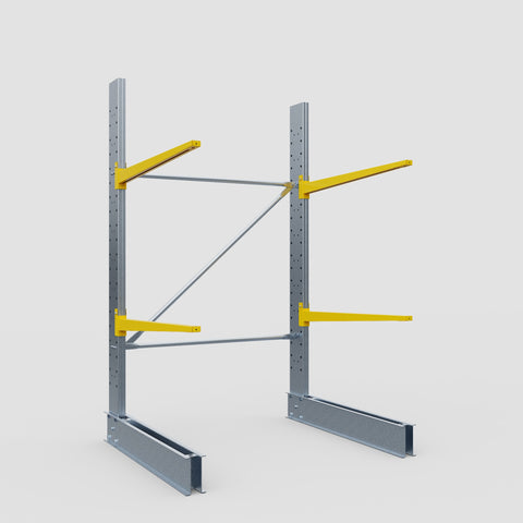 Cantilever Rack - Single Sided - Standard Duty - Powder Coated - Full Bay - Height 2500mm