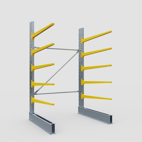 Cantilever Rack - Single Sided - Standard Duty - Powder Coated - Full Bay - Height 2500mm