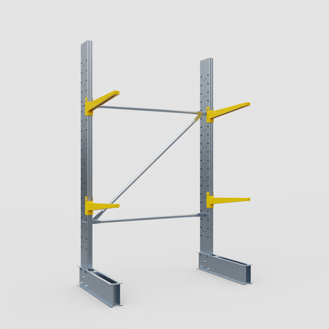 Cantilever Rack - Single Sided - Standard Duty - Powder Coated - Full Bay - Height 2500mm