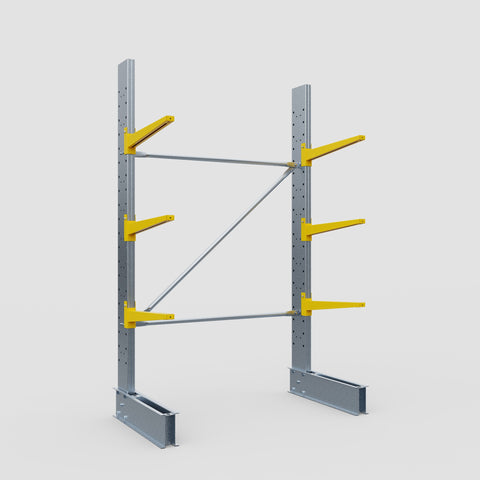 Cantilever Rack - Single Sided - Standard Duty - Powder Coated - Full Bay - Height 2500mm