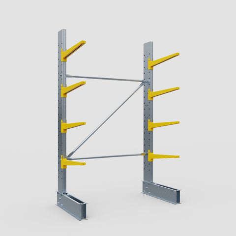 Cantilever Rack - Single Sided - Standard Duty - Powder Coated - Full Bay - Height 2500mm