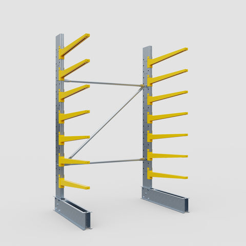 Cantilever Rack - Single Sided - Standard Duty - Powder Coated - Full Bay - Height 2500mm