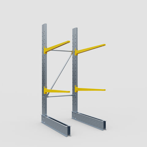 Cantilever Rack - Single Sided - Standard Duty - Powder Coated - Full Bay - Height 2500mm