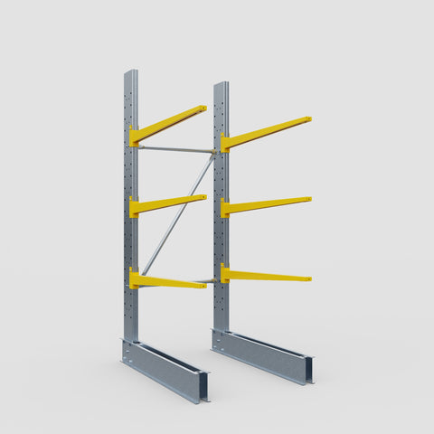 Cantilever Rack - Single Sided - Standard Duty - Powder Coated - Full Bay - Height 2500mm