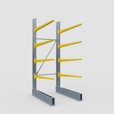 Cantilever Rack - Single Sided - Standard Duty - Powder Coated - Full Bay - Height 2500mm