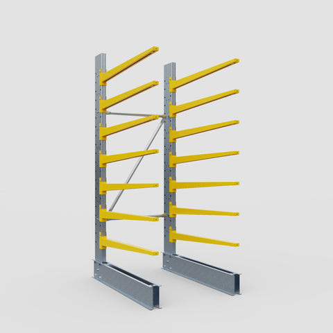 Cantilever Rack - Single Sided - Standard Duty - Powder Coated - Full Bay - Height 2500mm