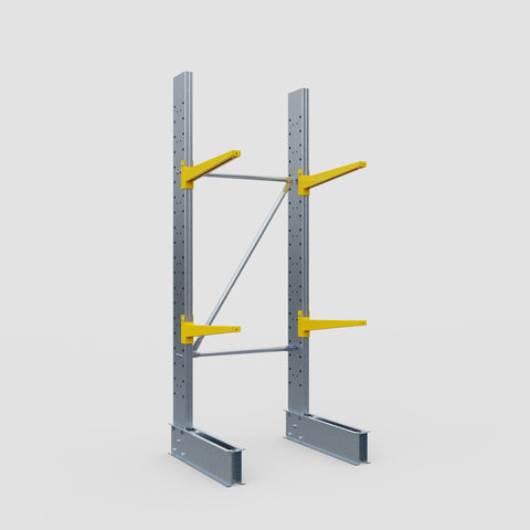 Cantilever Rack - Single Sided - Standard Duty - Powder Coated - Full Bay - Height 2500mm