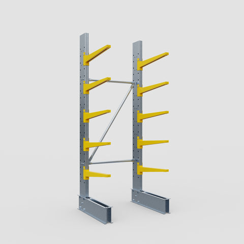 Cantilever Rack - Single Sided - Standard Duty - Powder Coated - Full Bay - Height 2500mm