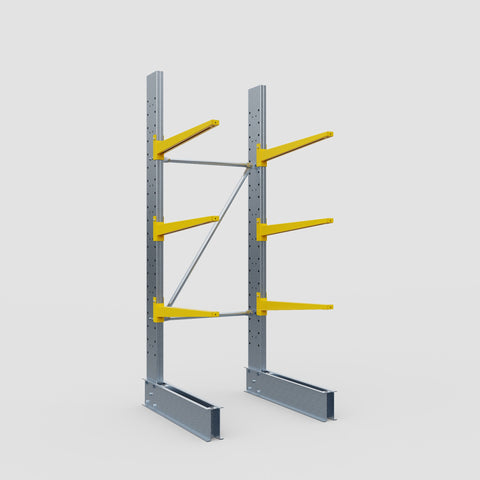 Cantilever Rack - Single Sided - Standard Duty - Powder Coated - Full Bay - Height 2500mm