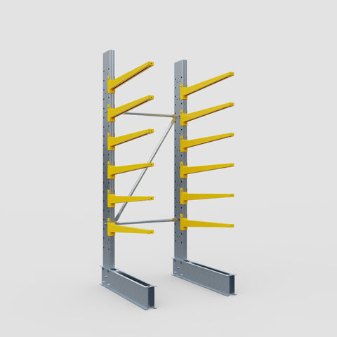 Cantilever Rack - Single Sided - Standard Duty - Powder Coated - Full Bay - Height 2500mm