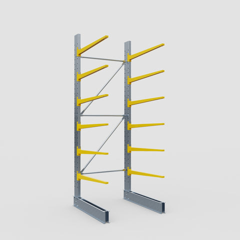 Cantilever Rack - Single Sided - Standard Duty - Powder Coated - Full Bay - Height 3500mm