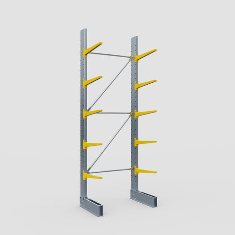 Cantilever Rack - Single Sided - Standard Duty - Powder Coated - Full Bay - Height 3500mm