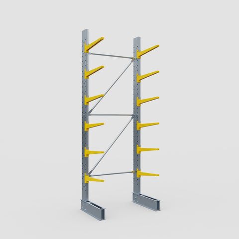 Cantilever Rack - Single Sided - Standard Duty - Powder Coated - Full Bay - Height 3500mm