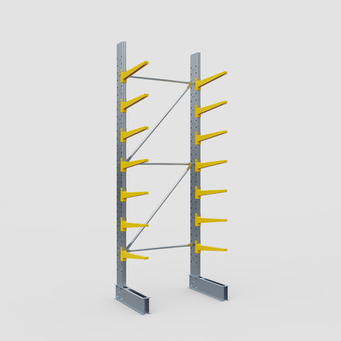 Cantilever Rack - Single Sided - Standard Duty - Powder Coated - Full Bay - Height 3500mm