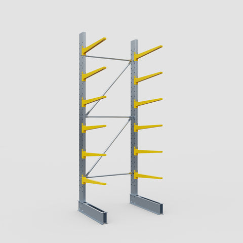 Cantilever Rack - Single Sided - Standard Duty - Powder Coated - Full Bay - Height 3500mm