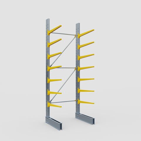 Cantilever Rack - Single Sided - Standard Duty - Powder Coated - Full Bay - Height 3500mm