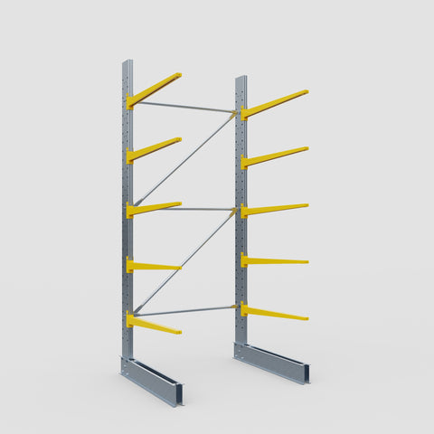 Cantilever Rack - Single Sided - Standard Duty - Powder Coated - Full Bay - Height 3500mm