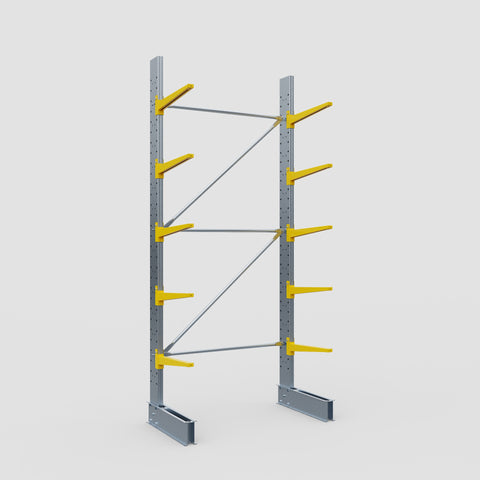 Cantilever Rack - Single Sided - Standard Duty - Powder Coated - Full Bay - Height 3500mm