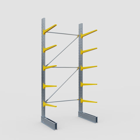 Cantilever Rack - Single Sided - Standard Duty - Powder Coated - Full Bay - Height 3500mm