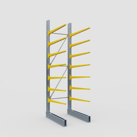 Cantilever Rack - Single Sided - Standard Duty - Powder Coated - Full Bay - Height 3500mm