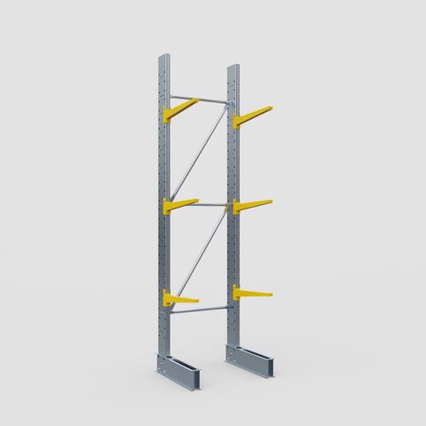 Cantilever Rack - Single Sided - Standard Duty - Powder Coated - Full Bay - Height 3500mm