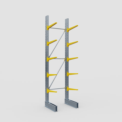 Cantilever Rack - Single Sided - Standard Duty - Powder Coated - Full Bay - Height 3500mm