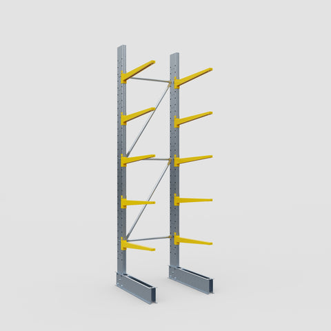 Cantilever Rack - Single Sided - Standard Duty - Powder Coated - Full Bay - Height 3500mm