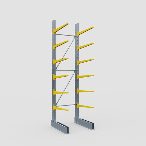 Cantilever Rack - Single Sided - Standard Duty - Powder Coated - Full Bay - Height 3500mm