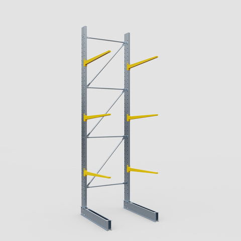 Cantilever Rack - Single Sided - Standard Duty - Powder Coated - Full Bay - Height 4500mm