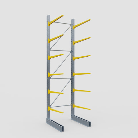 Cantilever Rack - Single Sided - Standard Duty - Powder Coated - Full Bay - Height 4500mm