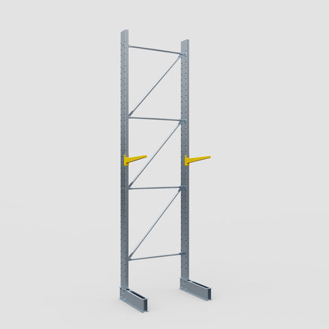 Cantilever Rack - Single Sided - Standard Duty - Powder Coated - Full Bay - Height 4500mm