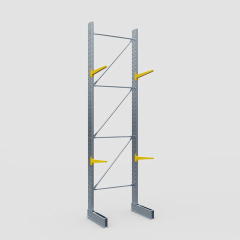 Cantilever Rack - Single Sided - Standard Duty - Powder Coated - Full Bay - Height 4500mm