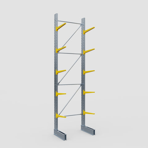 Cantilever Rack - Single Sided - Standard Duty - Powder Coated - Full Bay - Height 4500mm