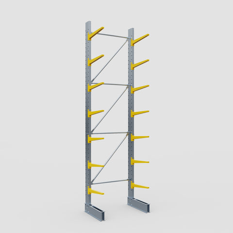 Cantilever Rack - Single Sided - Standard Duty - Powder Coated - Full Bay - Height 4500mm