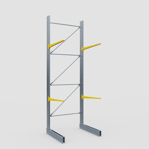 Cantilever Rack - Single Sided - Standard Duty - Powder Coated - Full Bay - Height 4500mm