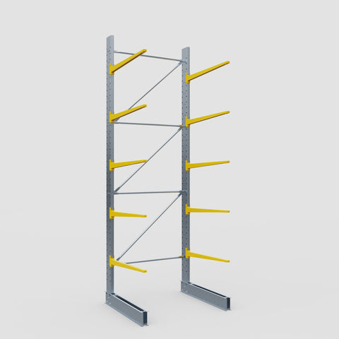 Cantilever Rack - Single Sided - Standard Duty - Powder Coated - Full Bay - Height 4500mm