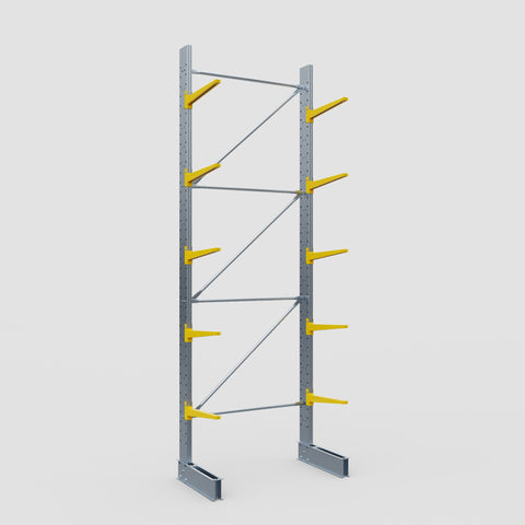 Cantilever Rack - Single Sided - Standard Duty - Powder Coated - Full Bay - Height 4500mm