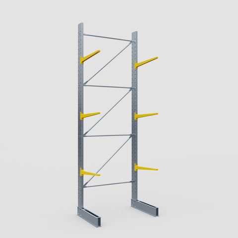 Cantilever Rack - Single Sided - Standard Duty - Powder Coated - Full Bay - Height 4500mm