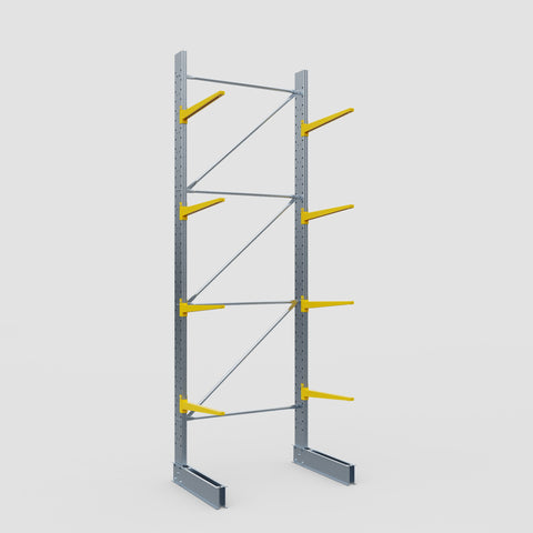 Cantilever Rack - Single Sided - Standard Duty - Powder Coated - Full Bay - Height 4500mm